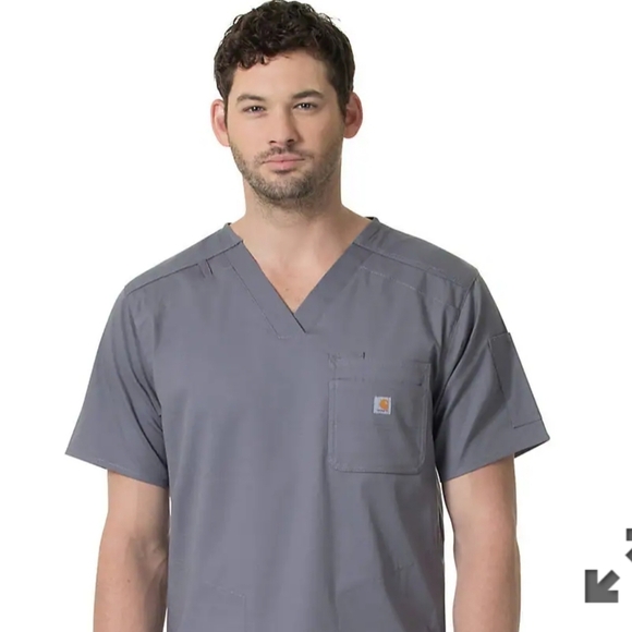 Carhartt Large Gray style #C16418 Rugged Flex Ripstop Chest Pocket Scrub… - Picture 14 of 14